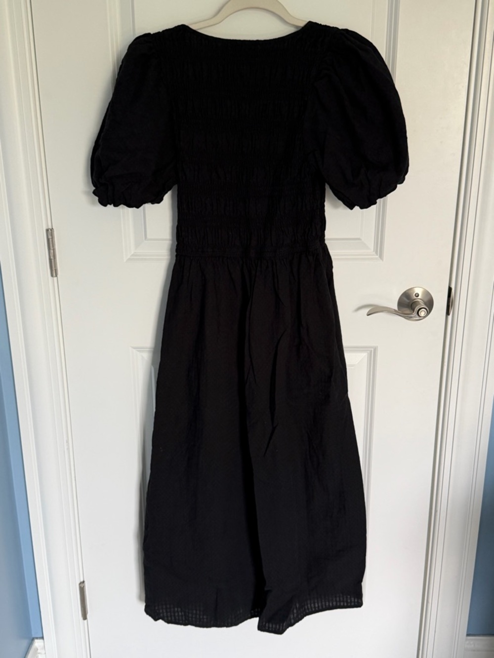 Madewell True Black Lucie Puff-Sleeve Midi Dress Size 6 - 54586 - Picture 8 of 16